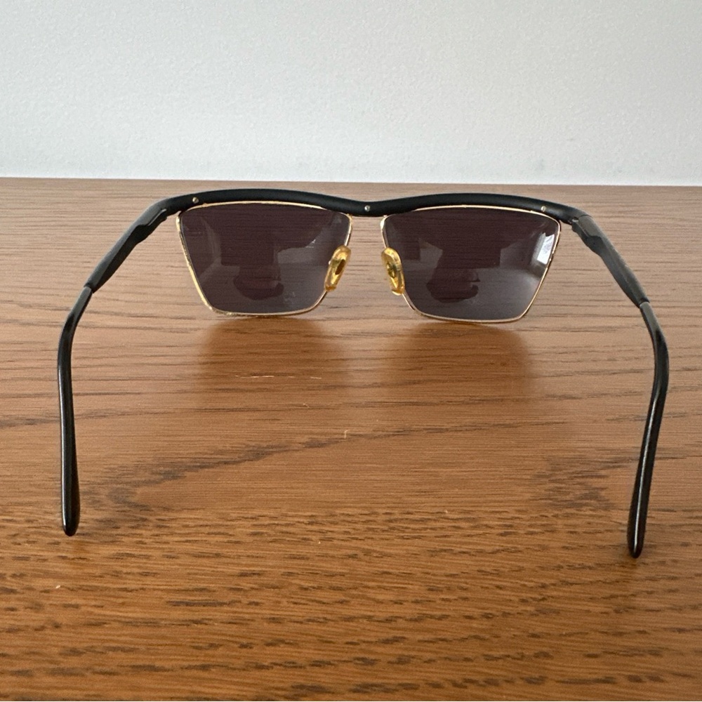 GIANFRANCO FERRE GFF 32 582 Sunglasses ALUTANIUM Blk Gold Rare VINTAGE 80s Italy - Picture 6 of 16